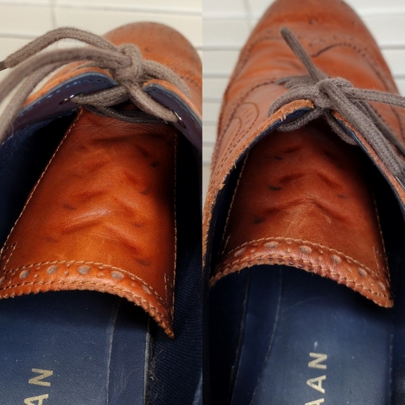 Cole Haan Morris Men's Brown Leather Office Comfort Fit Wingtip Oxfords Sz 11.5 - Picture 15 of 15